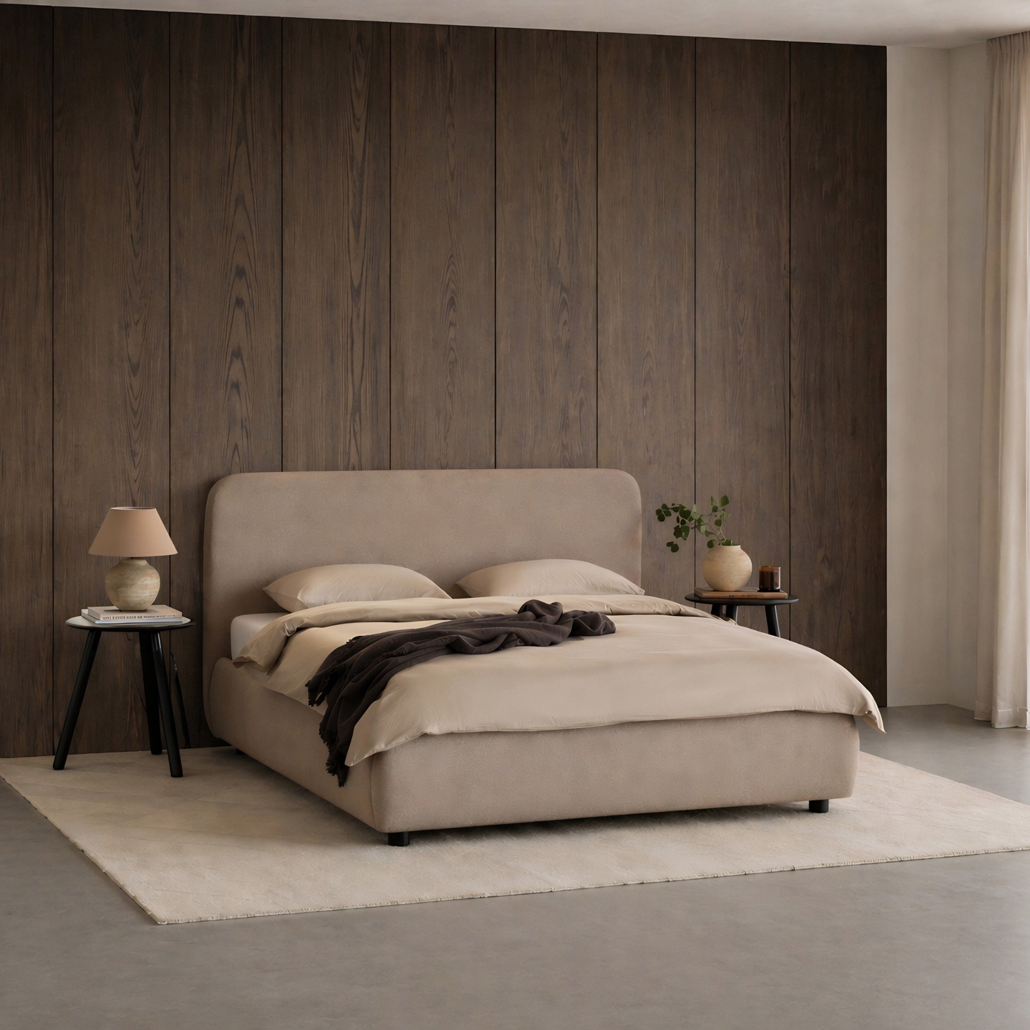 City Storage Bed. Plain Headboard