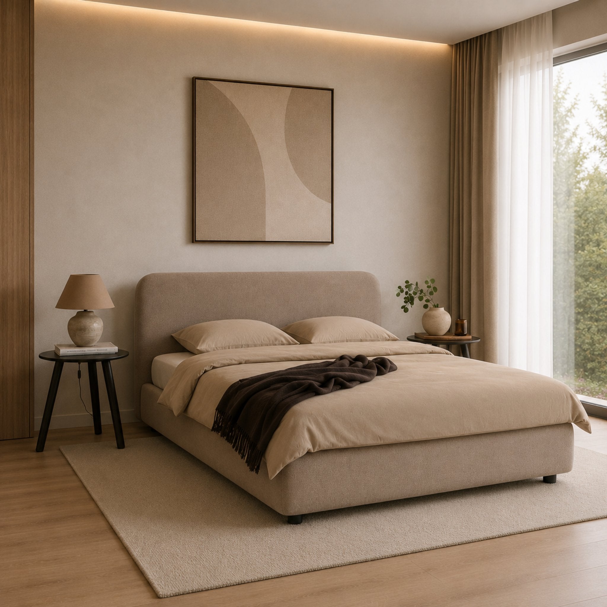 City Frame Bed. Plain Headboard