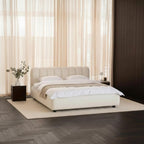 City Storage Bed. Stripe Headboard