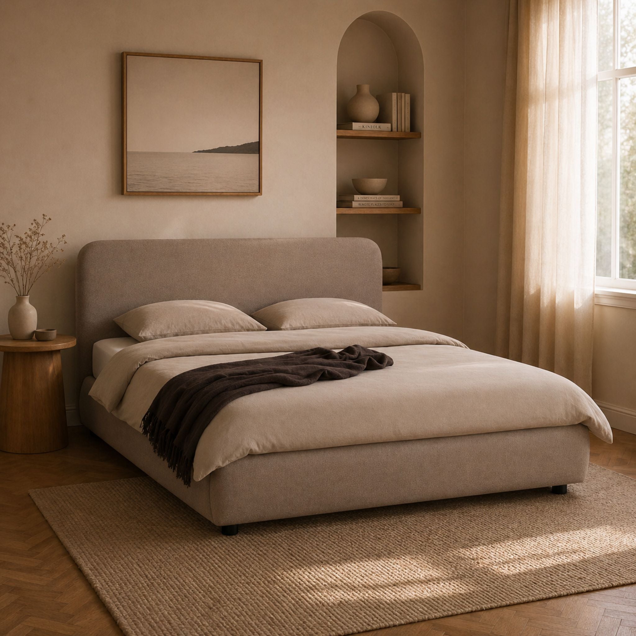 City Frame Bed. Plain Headboard