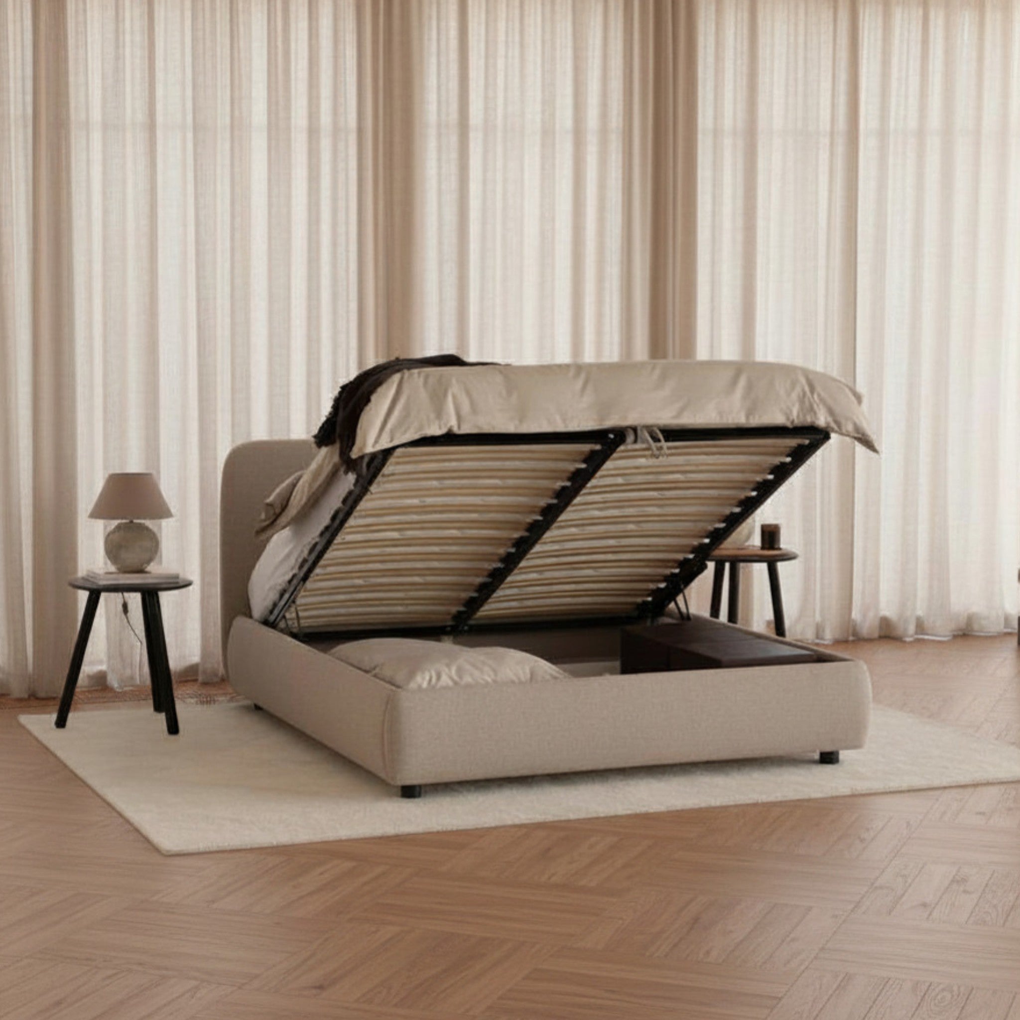 City Storage Bed. Plain Headboard