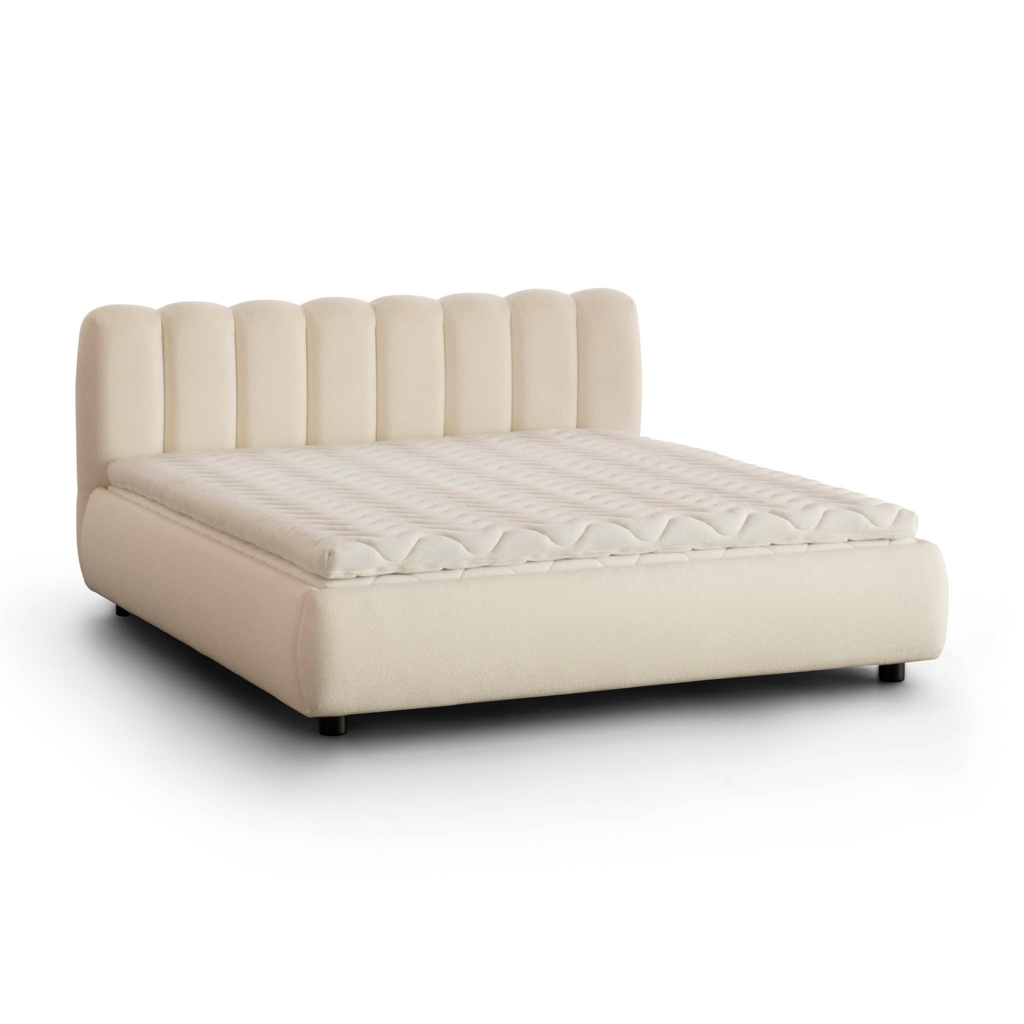 City Frame Bed. Stripe Headboard