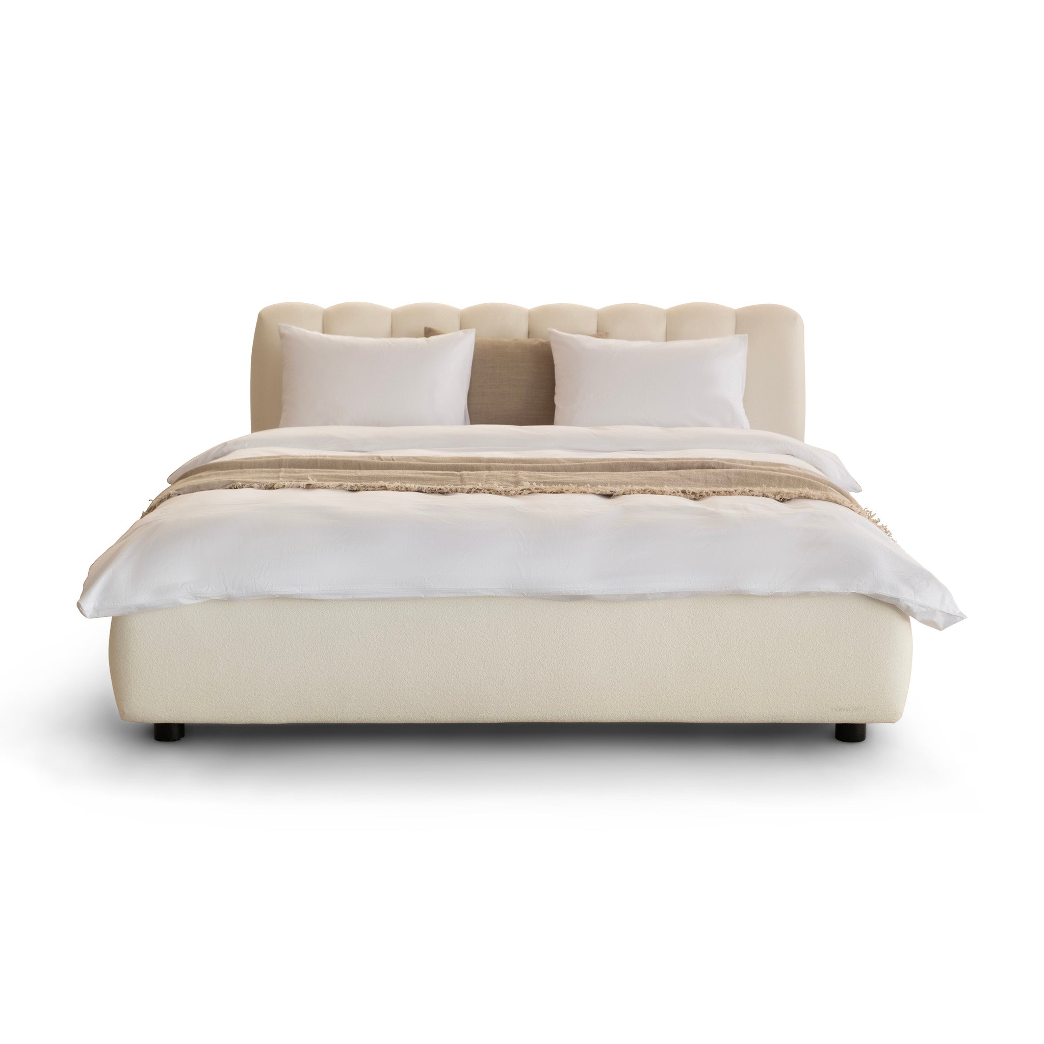 City Frame Bed. Stripe Headboard