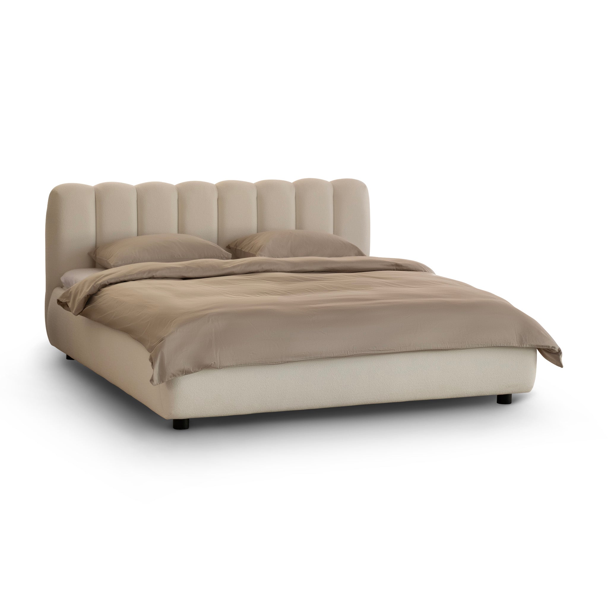 City Frame Bed. Stripe Headboard