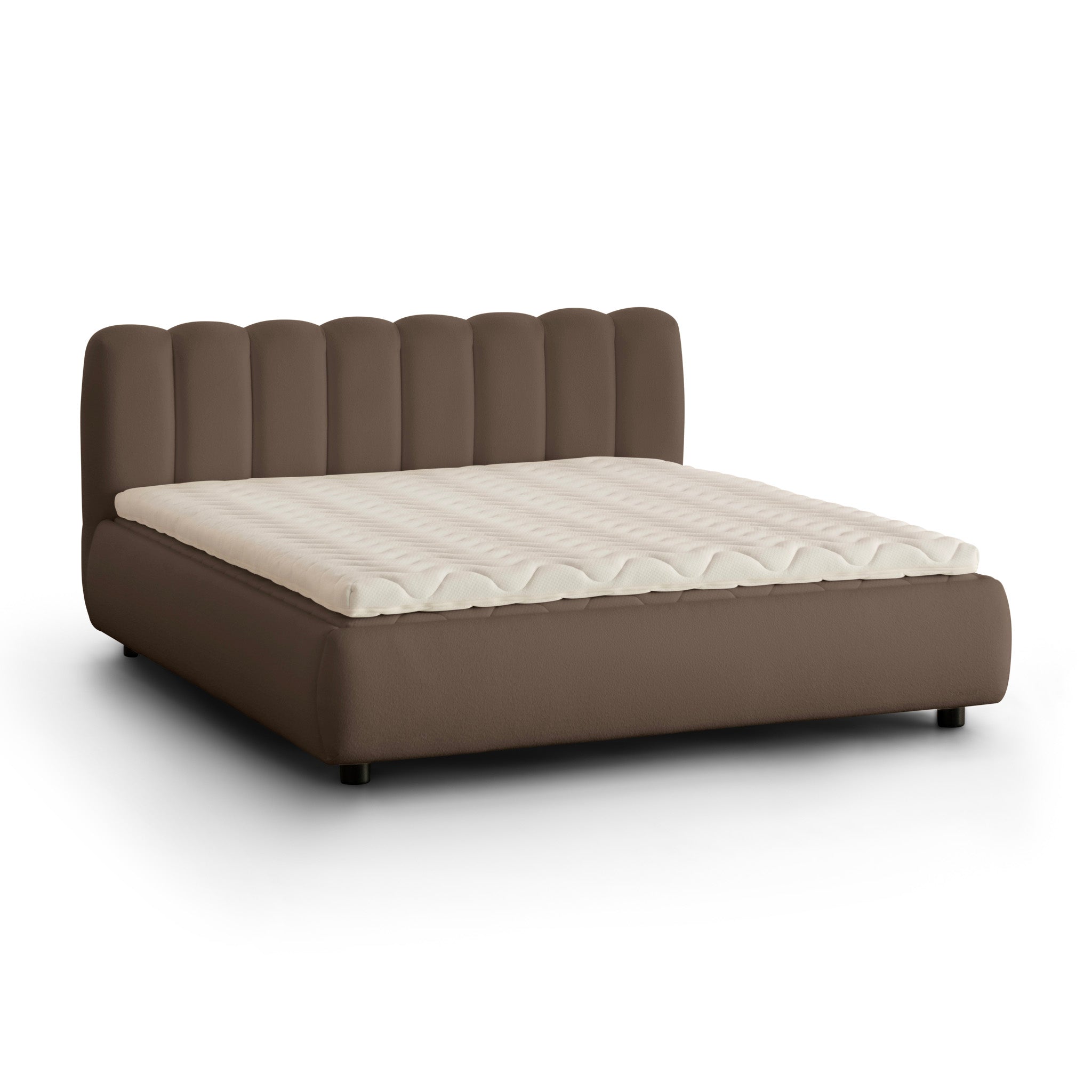 City Frame Bed. Stripe Headboard