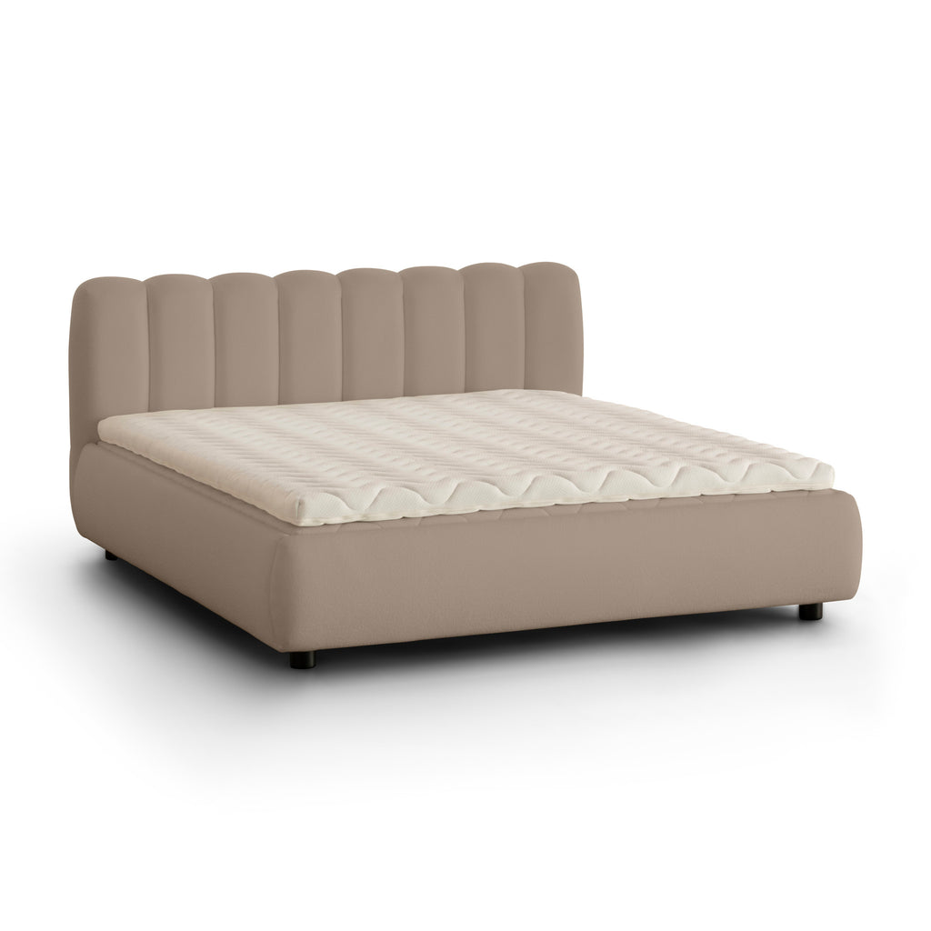 City Frame Bed. Stripe Headboard