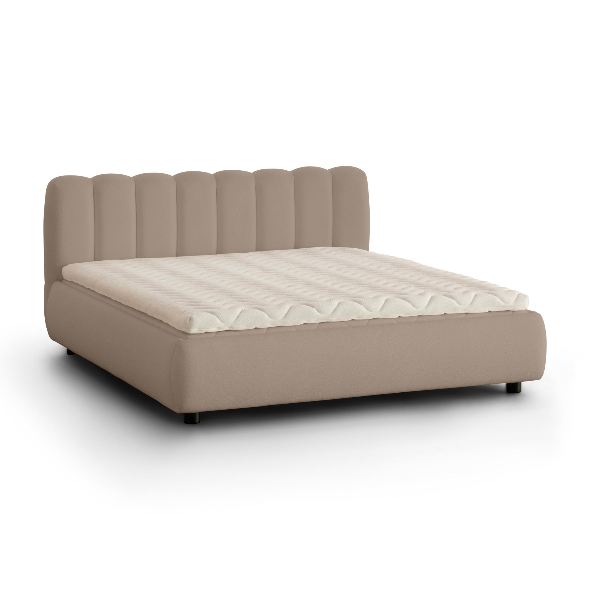 City Frame Bed. Stripe Headboard