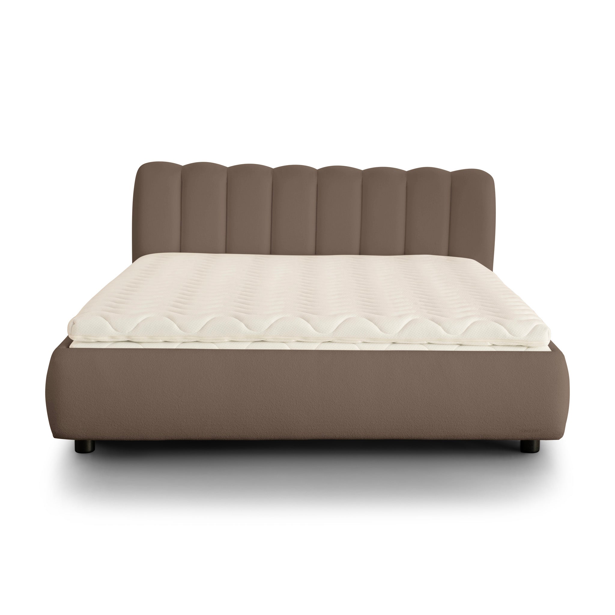 City Frame Bed. Stripe Headboard