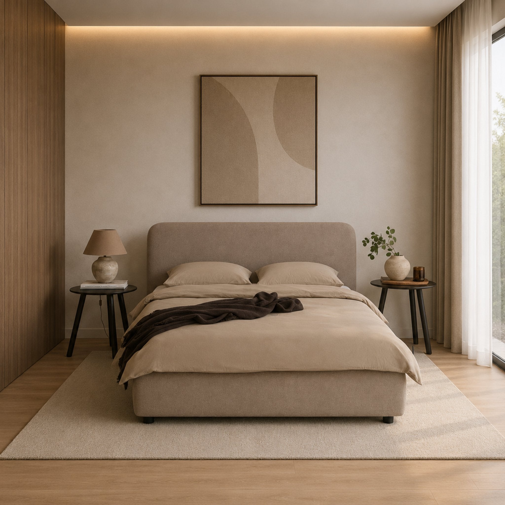 City Frame Bed. Plain Headboard